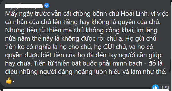 CDM phan ung du doi khi NSUT Hoai Linh dua ra ly do chua chuyen hon 14 ty dong tu thien lu lut mien Trung lifehub.vn 1 CĐM phản ứng dữ dội khi NSƯT Hoài Linh đưa ra lý do chưa chuyển hơn 14 tỷ đồng từ thiện lũ lụt miền Trung