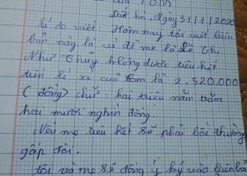 Biên bản hài hước của học sinh tiểu học khi bàn giao tiền lì xì cho mẹ