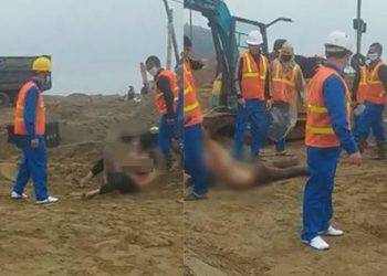 Nhóm phụ nữ mặc áo ngực ẩu đả với công nhân tại công trình Flamingo huyện Hoằng Hóa