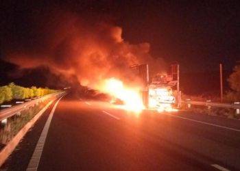 Xe tải chở ô tô bốc cháy dữ dội trong đêm trên cao tốc TP. HCM - Long Thành - Dầu Giây