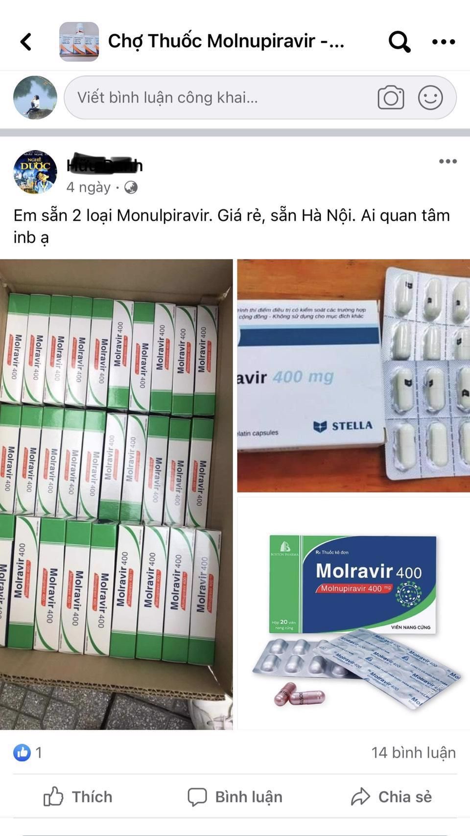 Thận trọng khi sử dụng thuốc Molnupiravir đang được bày bán tràn lan trên thị trường