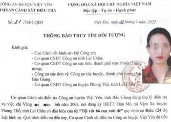 Cô gái sinh con rồi vứt ở nhà vệ sinh khu công nghiệp ra trình diện sau khi bị cảnh sát truy lùng