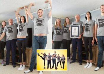 Gia đình cao trung bình 2 mét lập kỷ lục thế giới