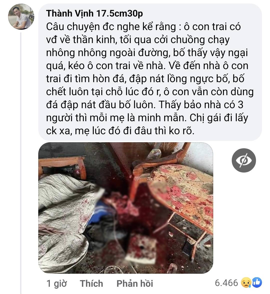 Thai Nguyen Con trai danh vo dau cha ruot hien truong gay am anh lifehub.vn Thái Nguyên: Con trai đánh vỡ đầu cha ruột, hiện trường gây ám ảnh