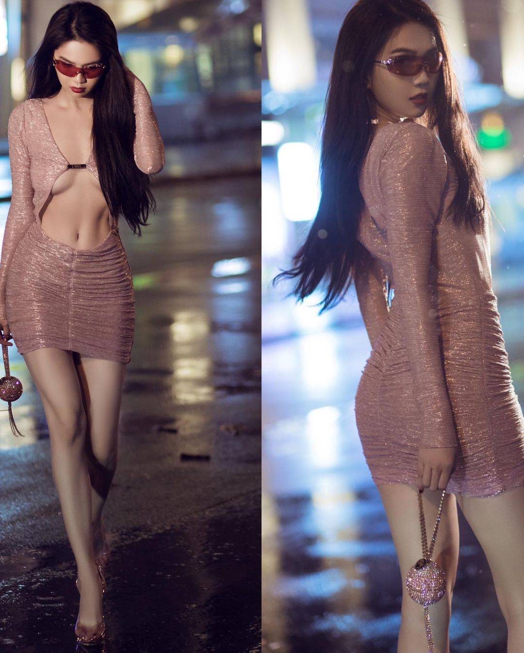 Ngọc Trinh chơi lớn diện váy khoét nguyên cả mảng lộ rõ chân ngực gợi cảm khiến netizen nóng mắt