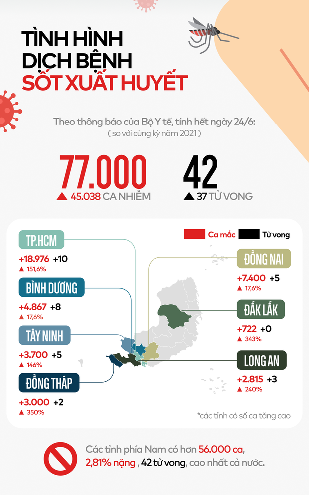 Toàn cảnh tình hình dịch sốt xuất huyết bùng phát ở các tỉnh phía Nam