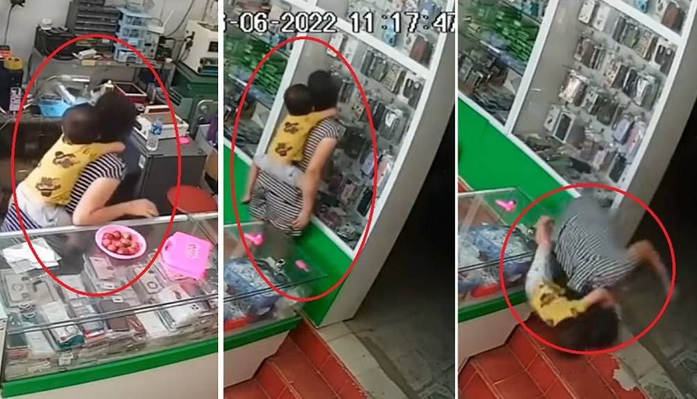 Vợ cõng con bị ngã đập đầu xuống đất, hành động của người chồng khiến ai nấy rớt nước mắt Vợ cõng con bị ngã đập đầu xuống đất, hành động của người chồng khiến ai nấy rớt nước mắt