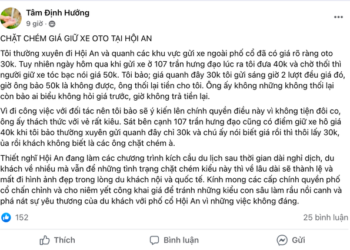 Du khách bức xúc tố bị "chặt chém" giá giữ xe ở Hội An
