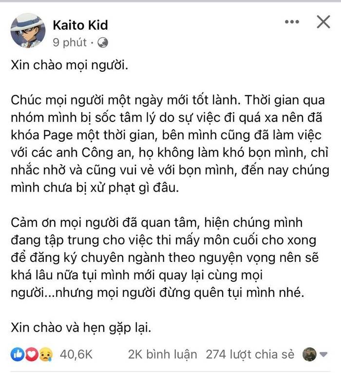 Được Bộ GD&ĐT 'minh oan' giữa nghi vấn làm lộ đề thi môn Văn, Kaito Kid nói gì?