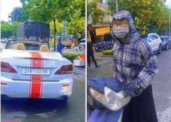 Nữ chủ xe Lexus mui trần livestream dạy dỗ cô gái đi xe máy đâm vào xe mình