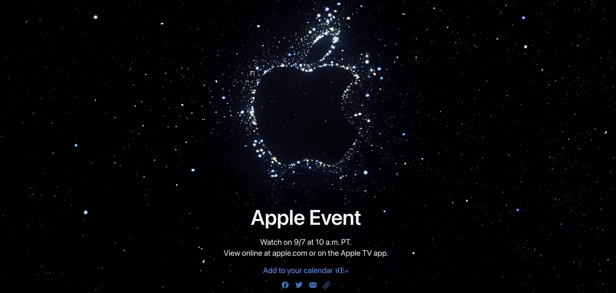 Apple công bố sự kiện 
