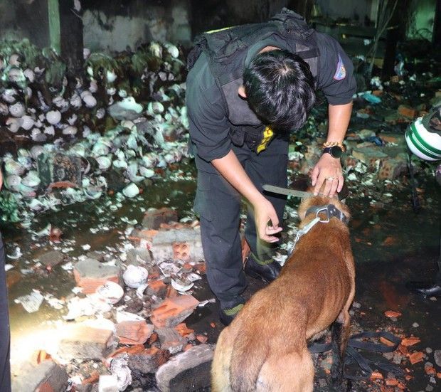 Huy động chó nghiệp vụ suốt đêm tìm 3 mẹ con trong vụ cháy ở Ninh Thuận