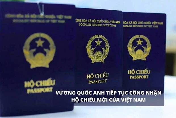 Vương quốc Anh chấp nhận hộ chiếu màu xanh tím than của Việt Nam