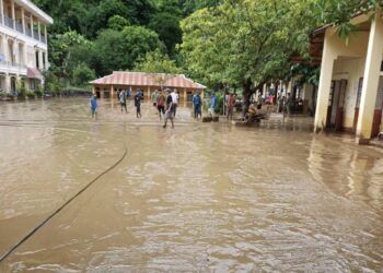 Hơn 200 học sinh sẽ khai giảng tại nhà văn hóa do trường học bị ngập sâu ở Sơn La