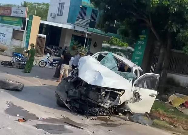 Ô tô tông xe máy ở Nghệ An, hai vợ chồng tử vong