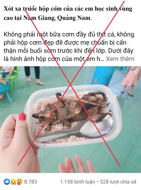 Xác minh thông tin 'học sinh vùng cao phải ăn cơm với thịt chuột'