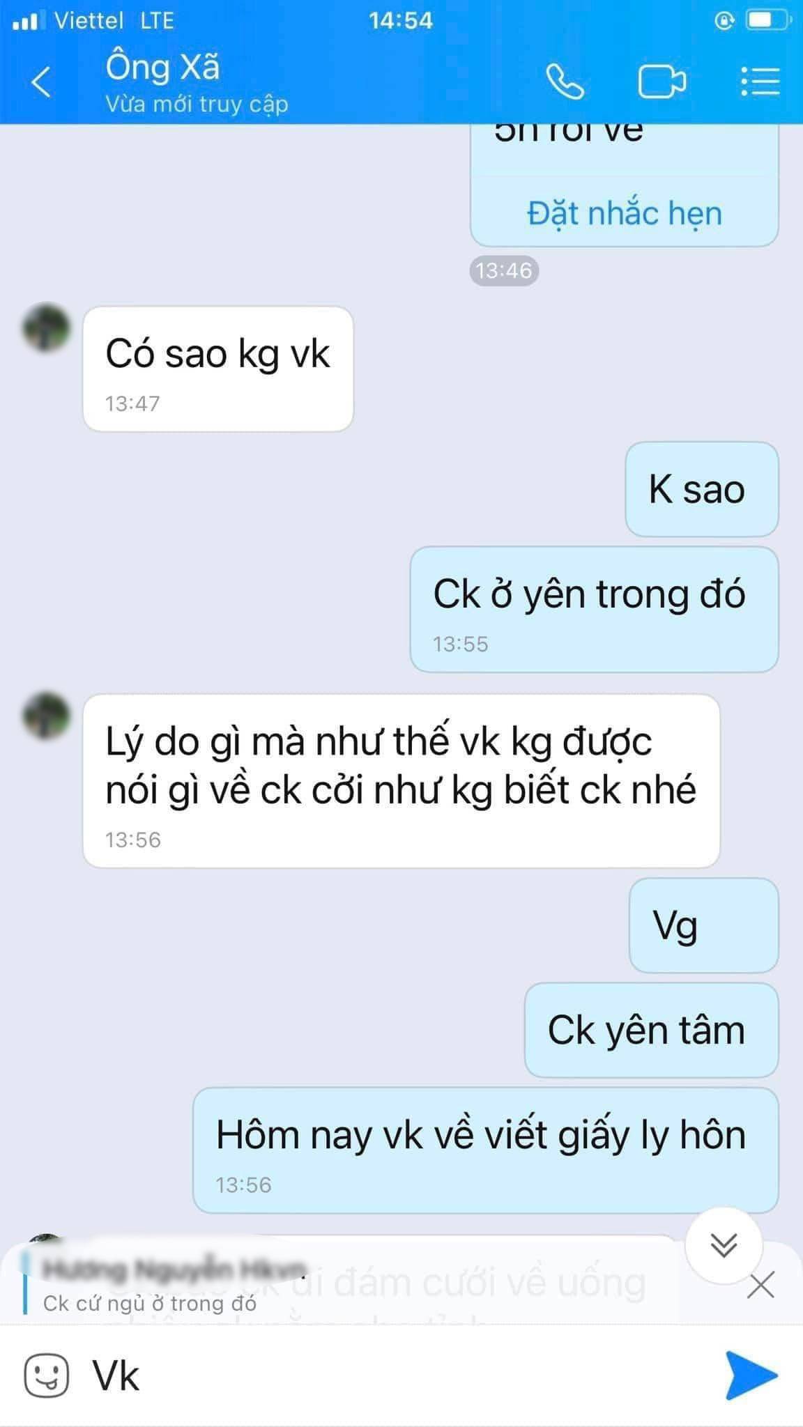 Xôn xao đoạn tin nhắn cô vợ ngoại tình với người đàn ông được cho là bộ đội về hưu đáng tuổi cha chú