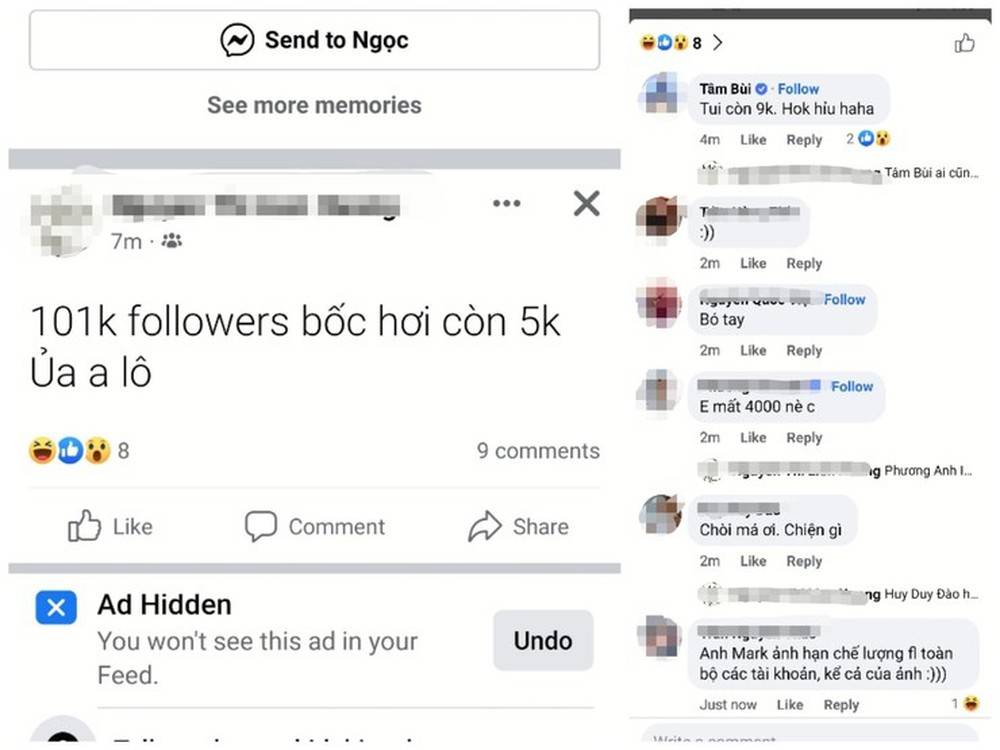 Facebook nói gì về việc các tài koản KOLs bị rớt thảm lượt followers?