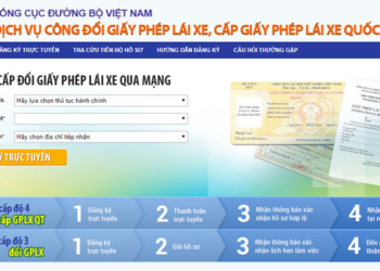 Đổi giấy phép lái xe trực tuyến từ 14/11