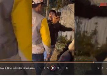 CLIP: Tài xế văng tục, ném đồ của khách du lịch gây phẫn nộ ở Đà Lạt