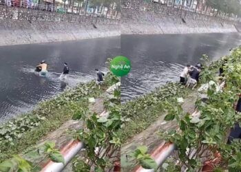 Dân mạng 'phát rét' với chàng trai Nghệ An buồn rầu đứng ngâm mình trong nước lạnh