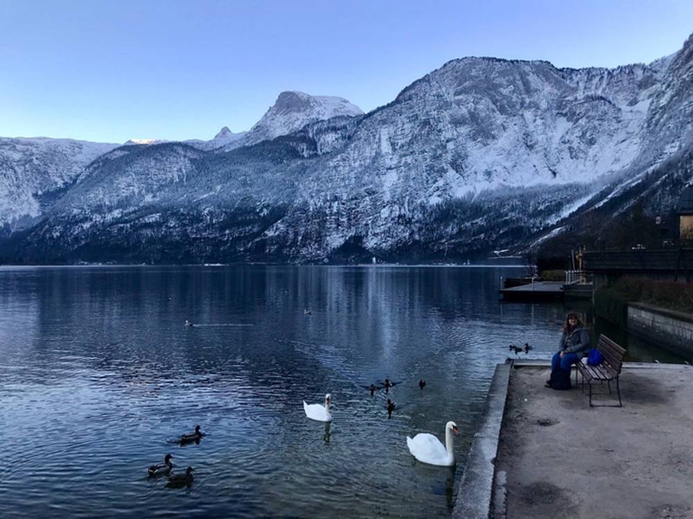 Hallstatt - Ngôi làng cổ trên thiệp Giáng sinh