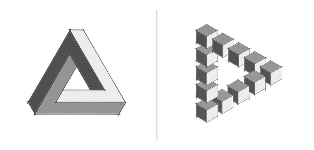 Làm cách nào để tạo ra tam giác bất khả thi 'Penrose'? Làm cách nào để tạo ra tam giác bất khả thi 'Penrose'?