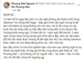 Phương Mai chê bai trình độ làm MC của một siêu mẫu đình đám: 'Suốt ngày nổ là MC ngang chuẩn quốc tế mà khi vào việc thì vài câu giao đãi cơ bản cũng lắp bắp mãi không xong'
