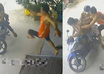 Cặp đôi cướp vàng ở An Giang và màn tung cước của chủ tiệm khiến dân tình hả hê