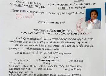 truy na dac biet cu ba 73 tuoi vay 19 ti dong roi bo tron Gia Lai: Truy nã đặc biệt cụ bà 73 tuổi vay 19 tỉ đồng rồi bỏ trốn Truy nã đặc biệt cụ bà 73 tuổi vay 19 tỉ đồng rồi bỏ trốn
