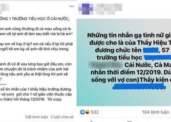 Kiểm điểm hiệu trưởng nhắn tin nhạy cảm với nữ giáo viên